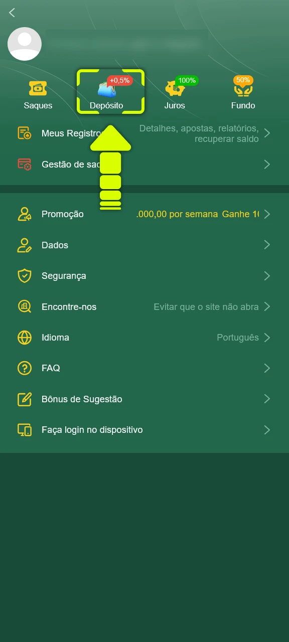 Faça um depósito para jogar no cassino online 166bet agora.