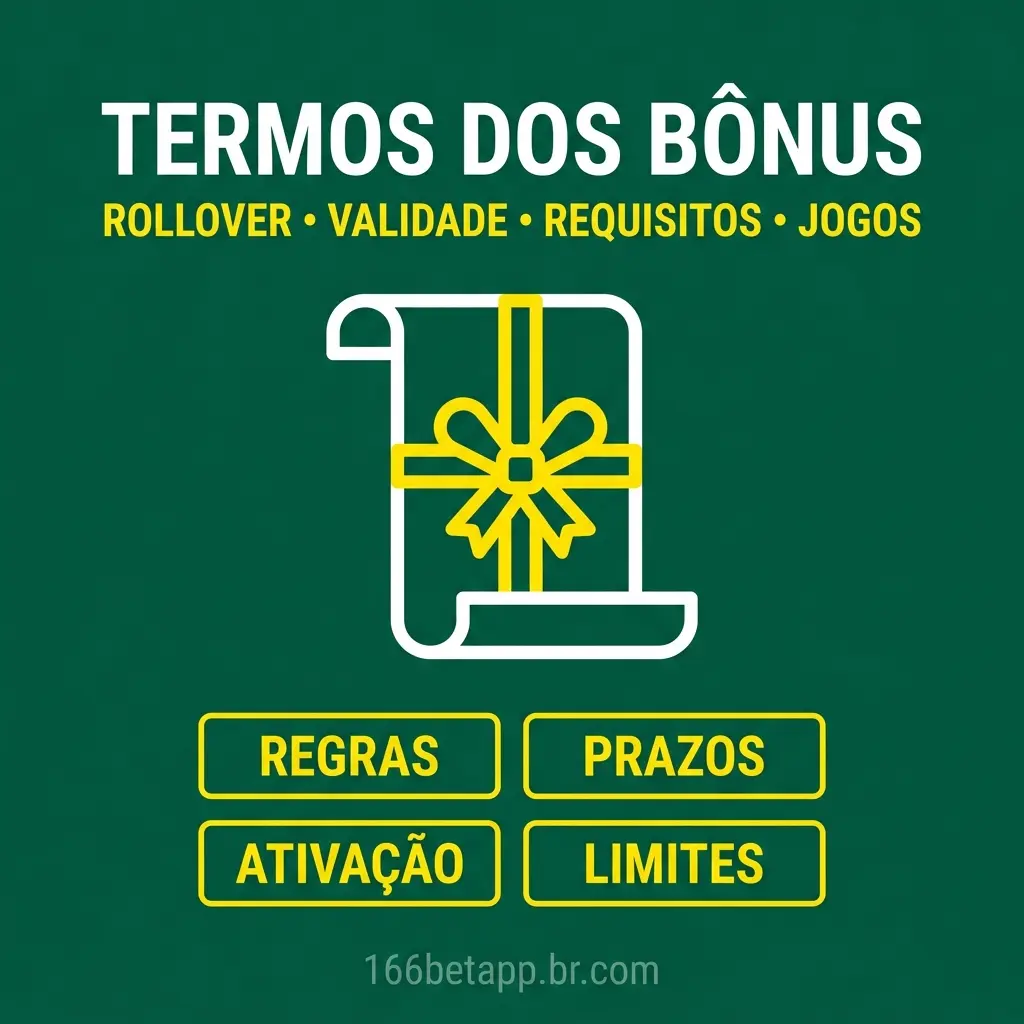 Conheça as regras dos bônus da 166bet para liberar suas promoções.