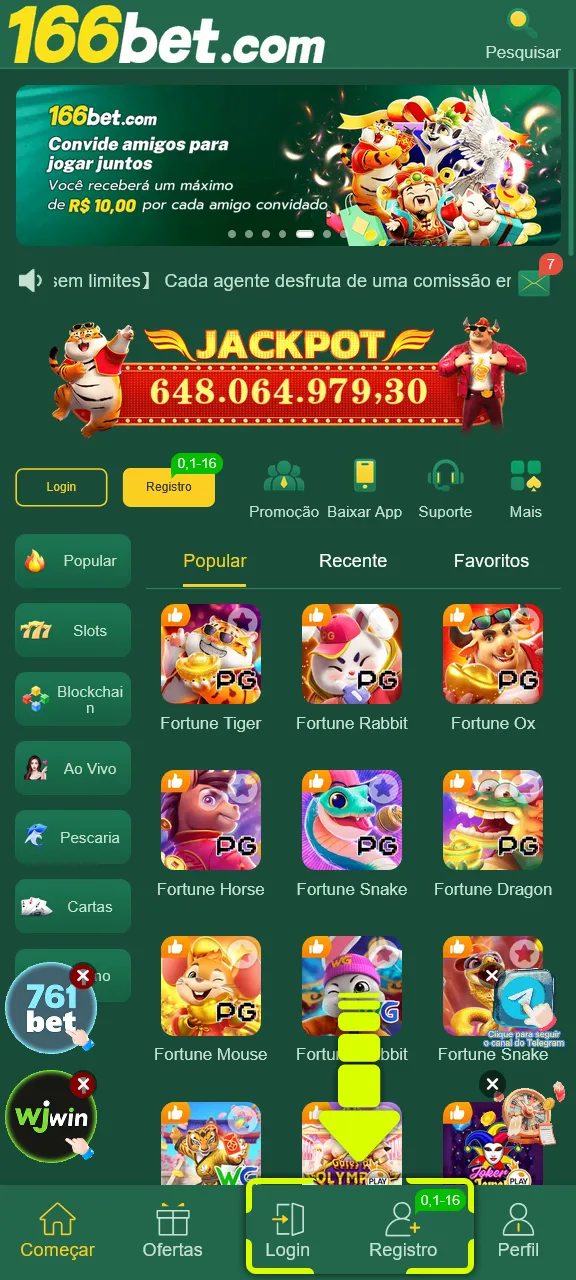 Faça login na conta 166bet para liberar os métodos de saque.
