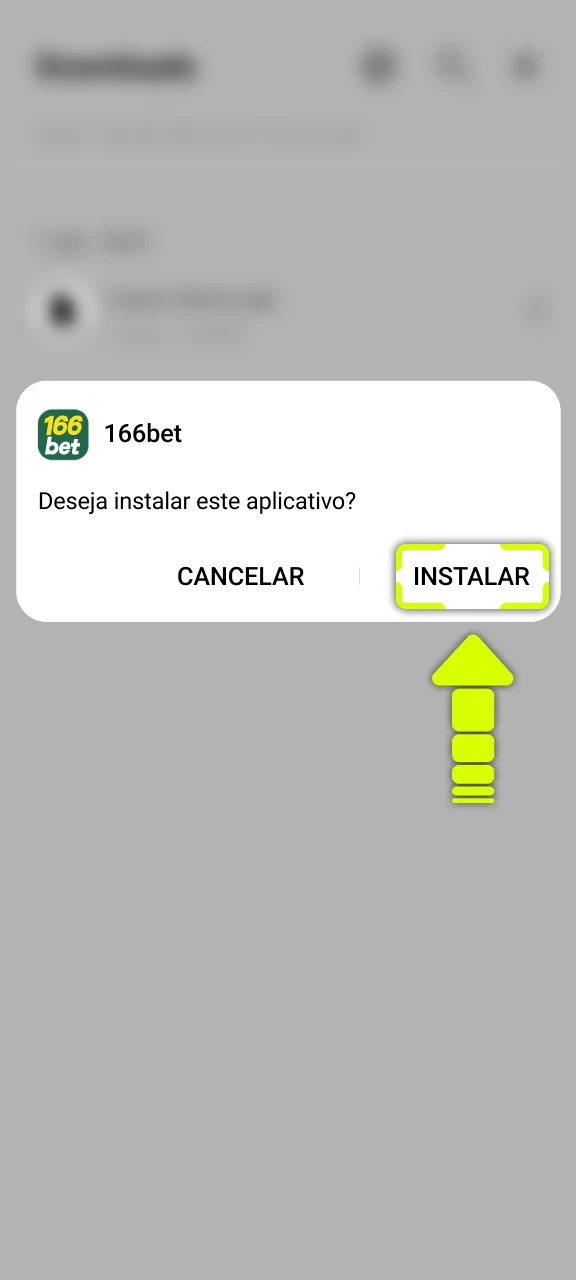 Instale o apk do aplicativo 166bet no seu dispositivo Android.