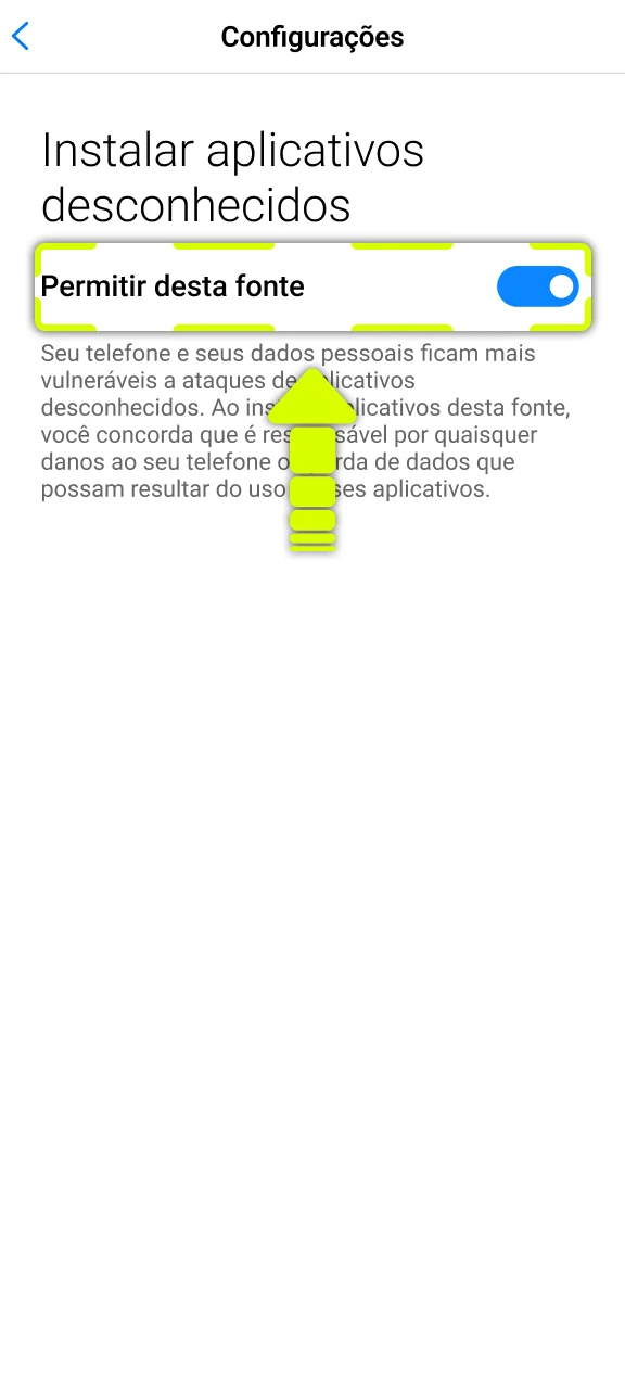Autorize a instalação segura do aplicativo 166bet no seu Android.