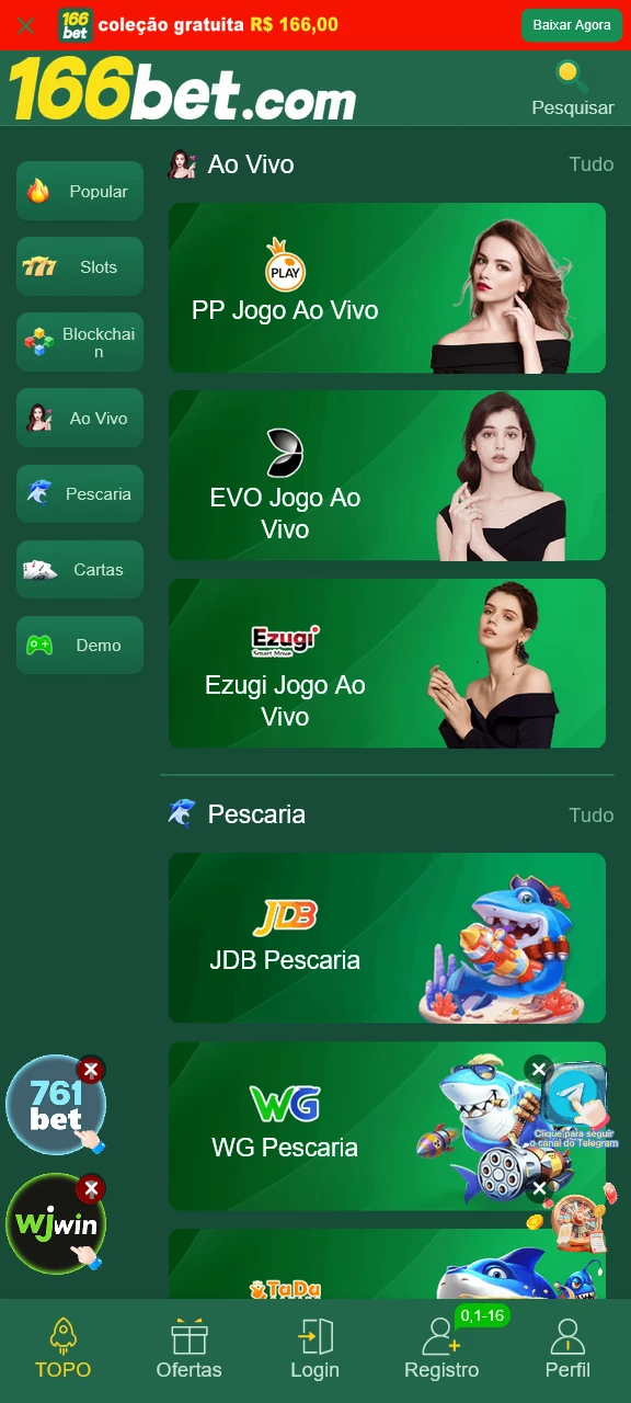 Jogue no cassino ao vivo pelo aplicativo 166bet em tempo real.