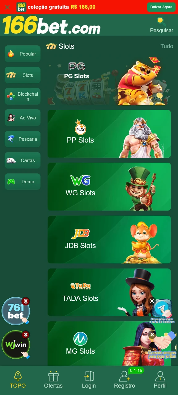 Divirta-se jogando os melhores slots no aplicativo da 166bet.